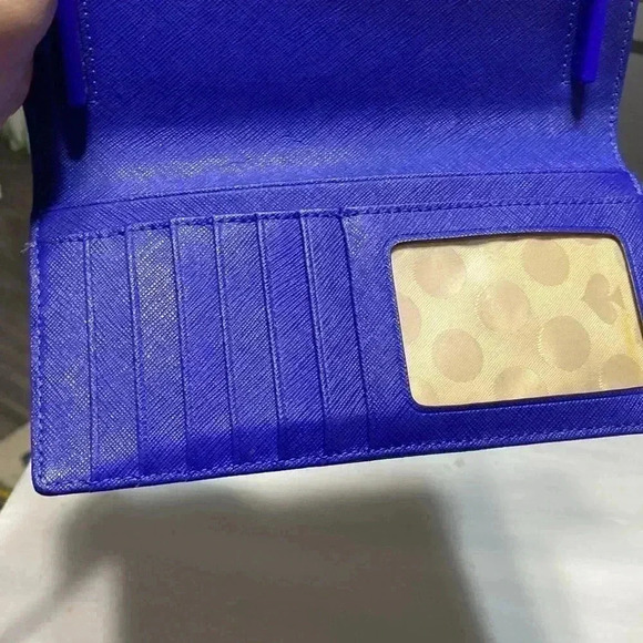 Kate Spade blue tri fold wallet - Picture 5 of 16